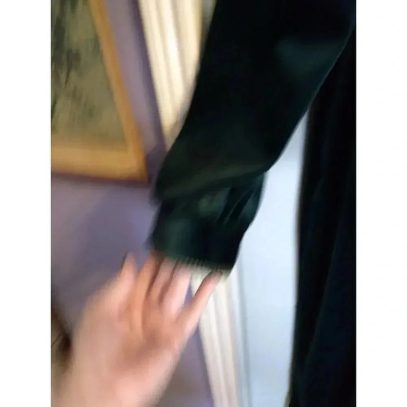 Amanda Stewart Cozy Wear Maxi Robe Green Embroider 1/2 Zip Sz XL Velour Bust 44" - Picture 3 of 12